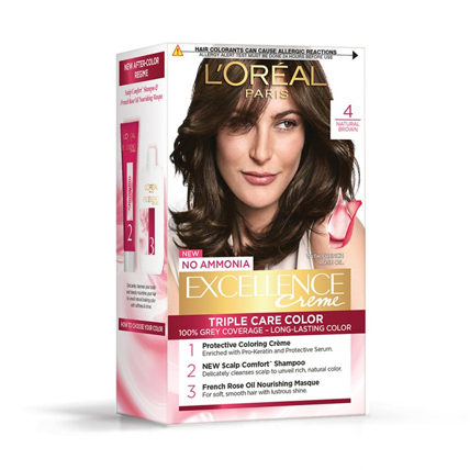 Loreal Paris Hair Colour Excellence Creme Natural Brown 4